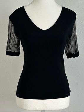 vintage mesh beaded sleeve y2k top